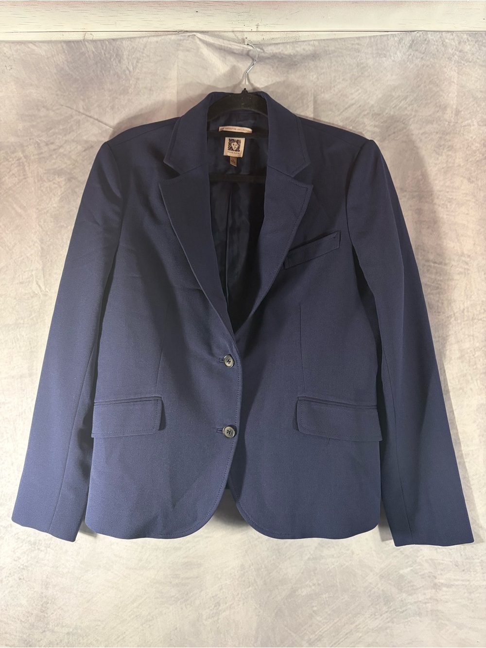 Anne Klein Executive Collection Women’s Navy Blazer Jacket Size 14 Career Office